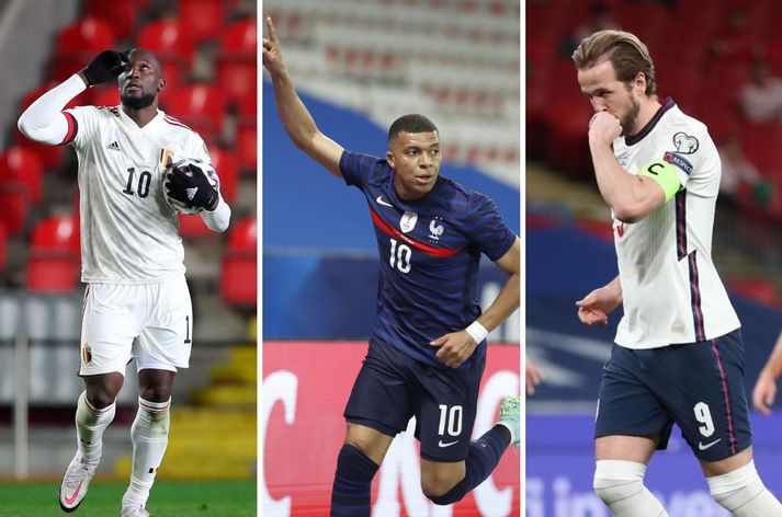 Romelu Lukaku, Kylian Mbappé og Harry Kane eru allir líklegir til að skora mörk á EM.