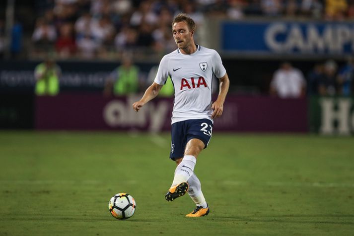 Christian Eriksen var einni sekúndu frá því að jafna met Ledley King með fljótasta marki  úrvalsdeildarinnar