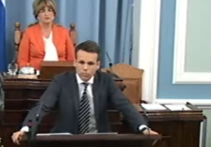 Magnús Orri talaði máli Samfylkingarinnar við eldhúsdagsumræður í dag.