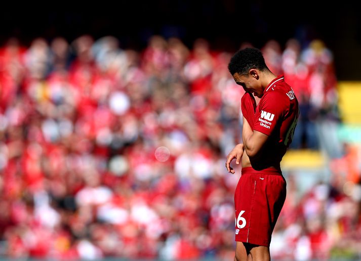 Trent Alexander Arnold eftir leikinn í dag.