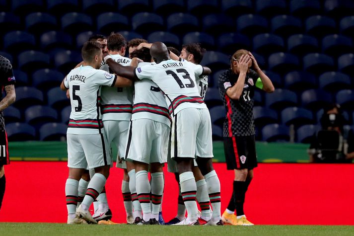Portugal v Croatia - UEFA Nations League Joao Felix of Portugal celebrates with teammates after scoring during the UEFA Nations League group stage football match between Portugal and Croatia at the Dragao stadium in Porto, Portugal on September 5, 2020. (Photo by Pedro Fiúza/NurPhoto via Getty Images)