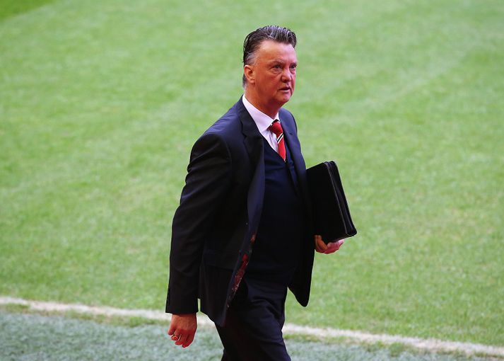 Loui van Gaal á Anfield í dag.