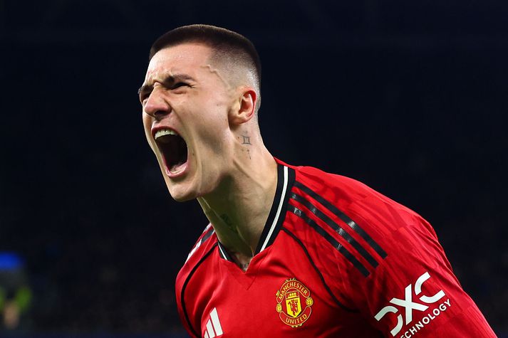 Benjamin Sesko fagnaði vel sigurmarkinu sínu á móti Everton.