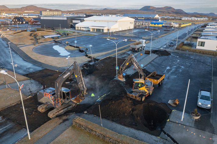 Þessi mynd er tekin með dróna, að fengnu leyfi yfirvalda.