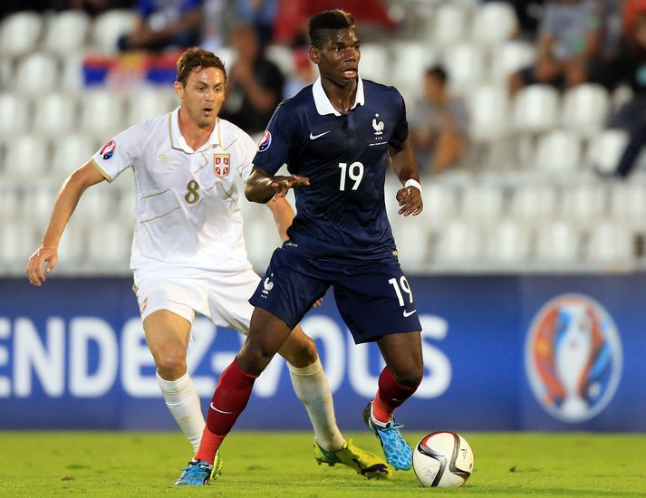 Pogba var hetja Frakka í kvöld.