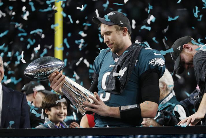 Foles eftir að hann vann Super Bowl með Eagles. Hann verður klárlega eftirsóttur.