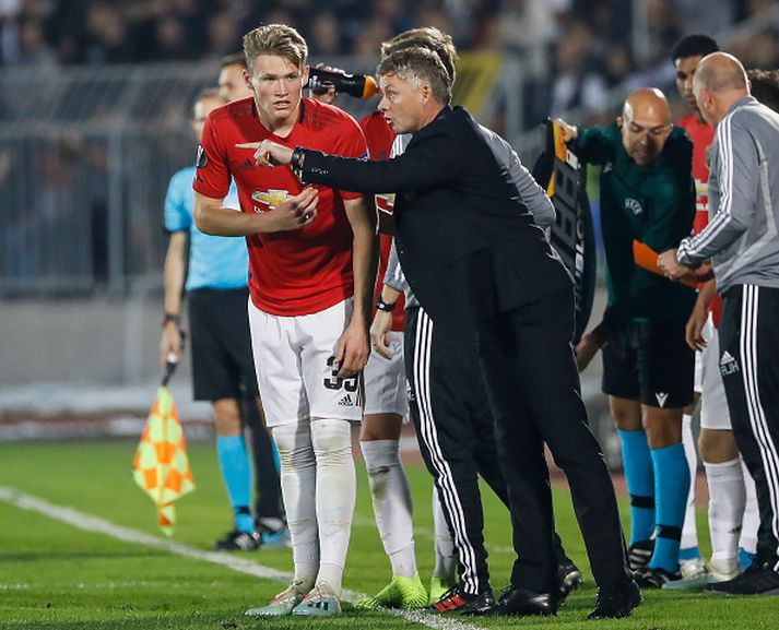 McTominay og Solskjær í leik fyrr á leiktíðinni.