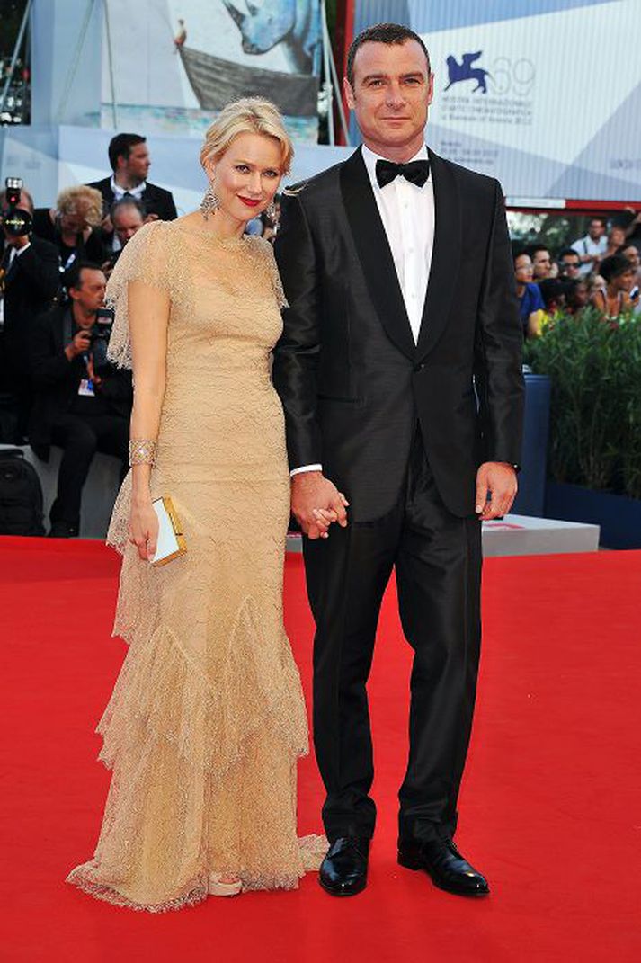 Flott par Leikarahjónin Naomi Watts og Liev Schreiber tóku sig vel út.