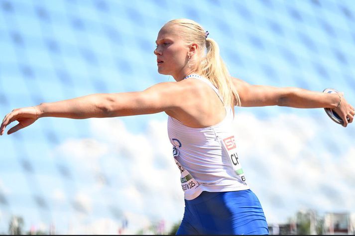 Hera Christensen var sú síðasta í íslenska hópnum til að keppa á EM U23.