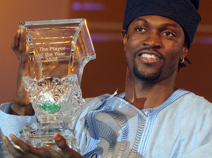 Emmanuel Adebayor var valinn knattspyrnumaður síðasta árs í Afríku í síðasta mánuði.