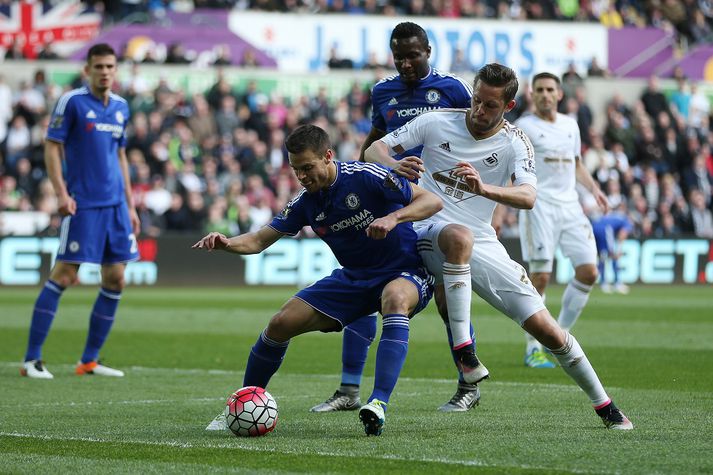 Gylfi skoraði sitt tíunda deildarmark í jafnteflinu gegn Stoke um síðustu helgi.