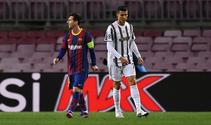 Ronaldo og Messi er Juventus og Barcelona mættust á dögunum í Meistaradeild Evrópu.