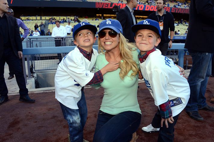 Britney Spears með strákunum sínum, Sean Preston og Jayden James.