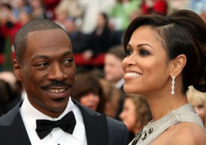 Eddie Murphy og Tracy Edmonds á rauða dreglinum, áður en verðlaunaafhendingin fór fram.
