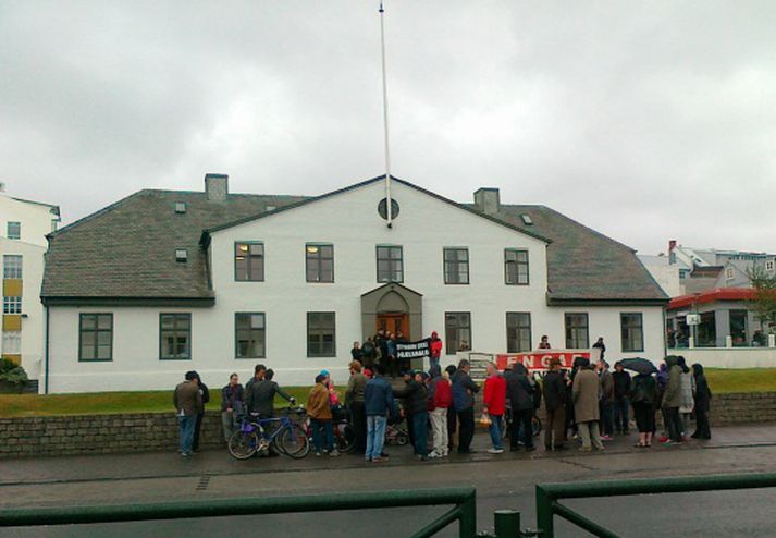 Mótmælin voru friðsamleg