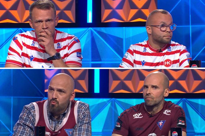 Hörkuviðureign í síðasta þætti af Kviss. 