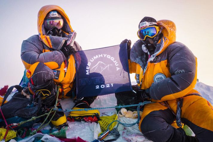 Heimir og Sigurður á toppi Everest 24. maí.