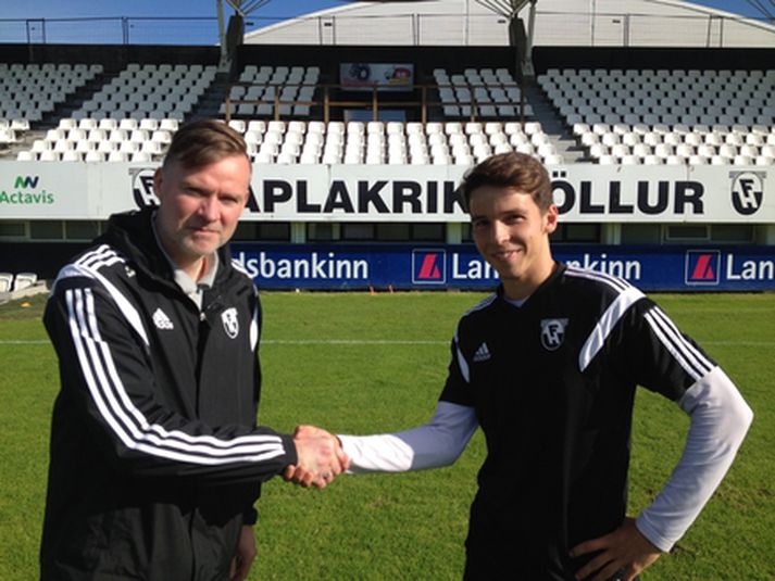 Jonathan Hendrickx ásamt Heimi Guðjónssyni í Krikanum.