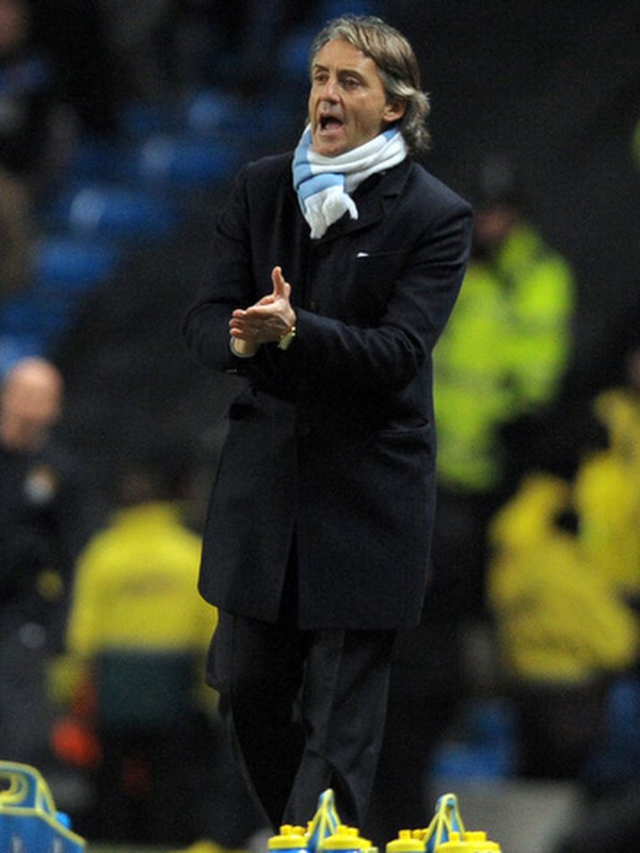 Robert Mancini, stjóri Manchester City.