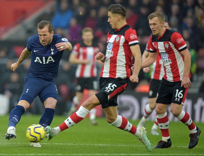 Harry Kane í leiknum á miðvikudaginn.