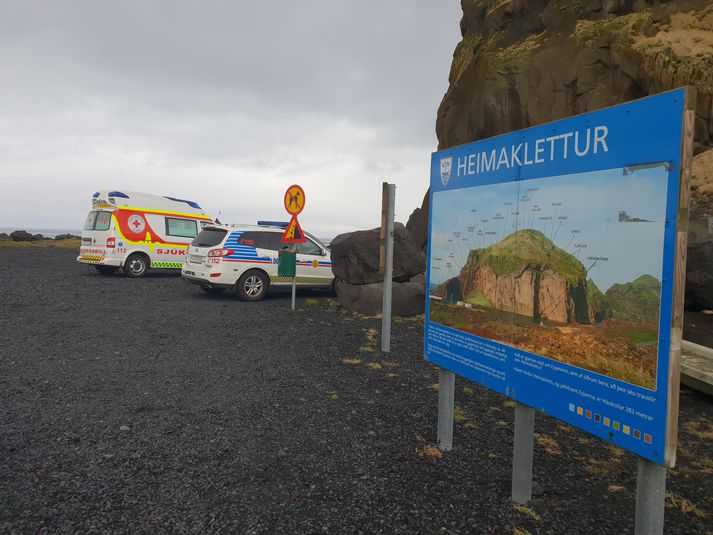 Þyrla, sjúkraflutningamenn og björgunarsveit voru kölluð á vettvang.