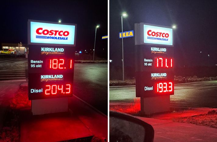 Athygli vakti að verðið breyttist í tvígang.