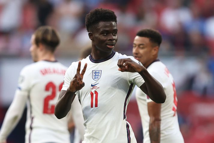 Bukayo Saka í leiknum gegn Andorra.