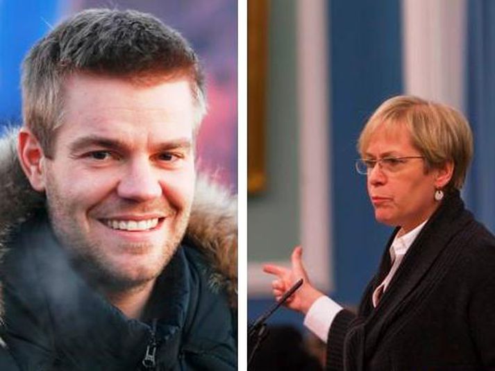 Sölvi Tryggvason og Ingibjörg Sólrún Gísladóttir.
