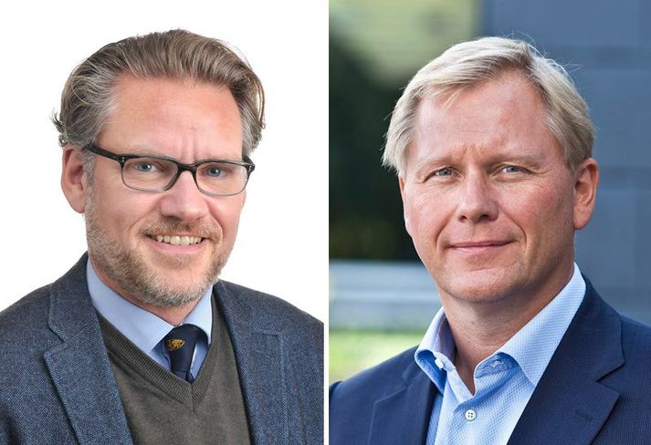 Ólafur Stephensen og Ari Edwald.