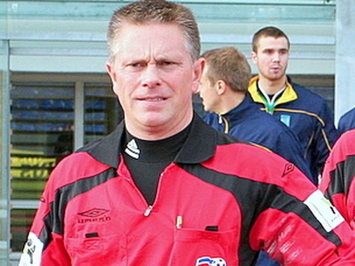 Egill Már Markússon er eini eftirlitsmaðurinn í Meistaradeildinni.