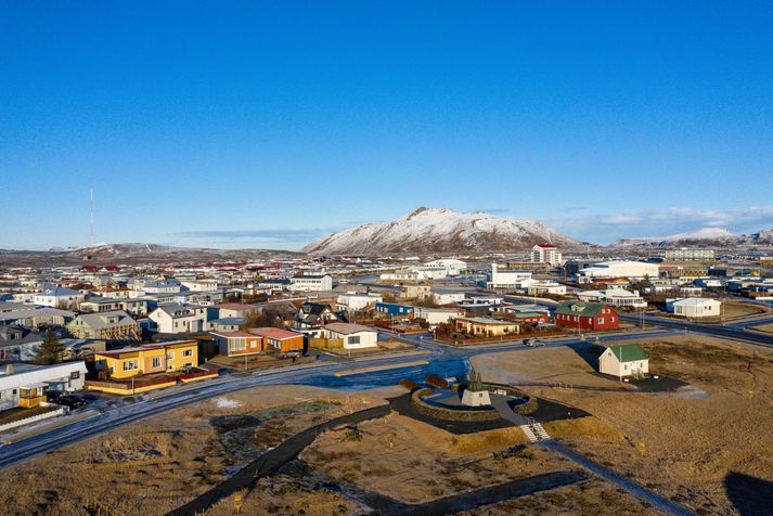 Frá Grindavík. Dregið hefur úr skjálftavirkni undanfarna tvo sólarhringa en áframhaldandi landris er á svæðinu.