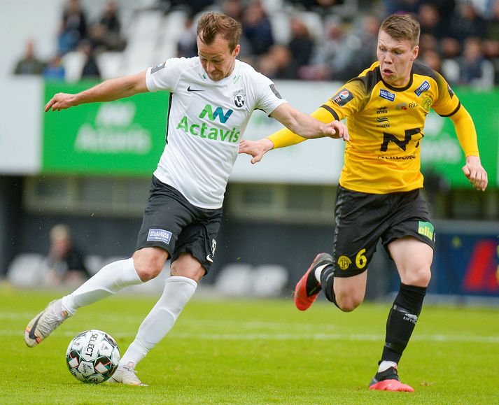 Skagamenn réðu lítið við Steven Lennon í dag.