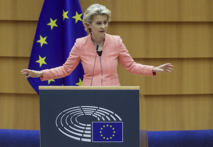 Ursula Von Der Leyen hélt sína fyrstu stefnuræðu sem forseti framkvæmdastjórnar ESB.