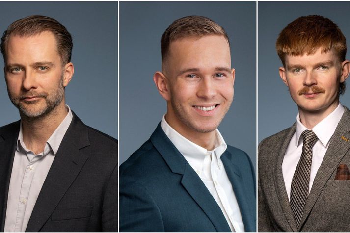 Frá vinstri: Einar Þór, Óskar Fannar og Pétur Snær.