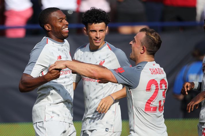 Sturridge og Shaqiri fagna.