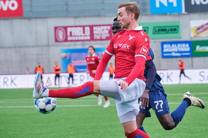Tryggvi Hrafn Haraldsson skoraði tvívegis gegn Aftureldingu.