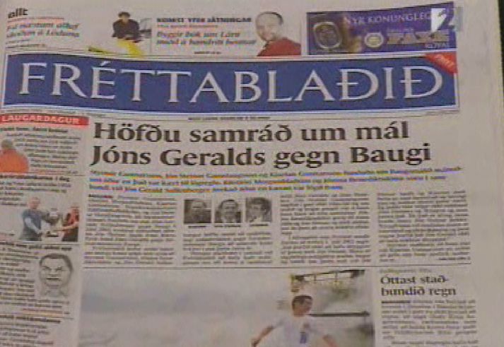 Forsíða Fréttablaðsins daginn sem fyrsta fréttin um málið birtist.