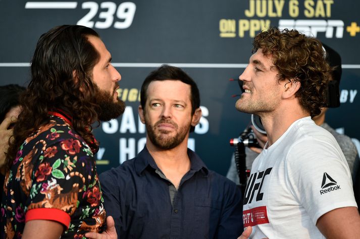 Jorge Masvidal og Ben Askren voru allt annað en vinir árið 2019 þegar að þeir mættust í bardagabúrinu á vegum UFC.