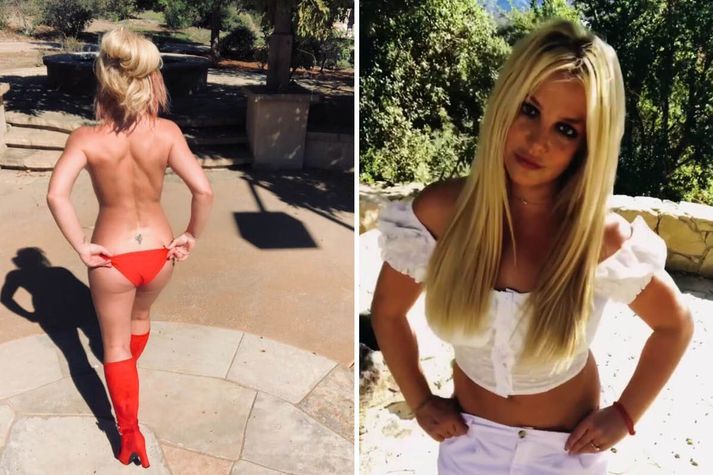 Poppgyðjan Britney Spears virðist svífa um á bleiku skýi þessa dagana ef marka má færslur hennar á samfélagsmiðlinum Instagram. 