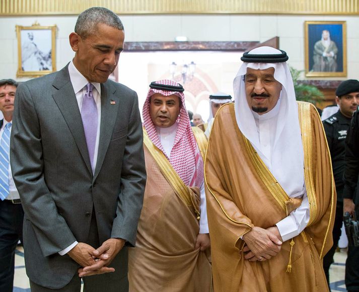 Obama og Salman konungur.