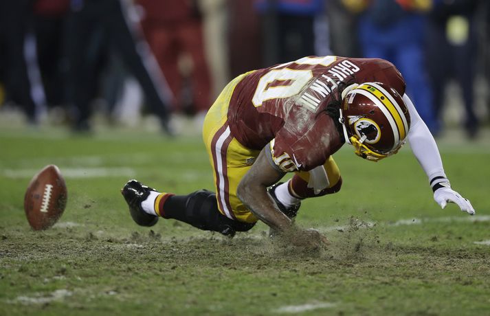 RGIII, eins og hann er kallaður, meiðist í leiknum um helgina.