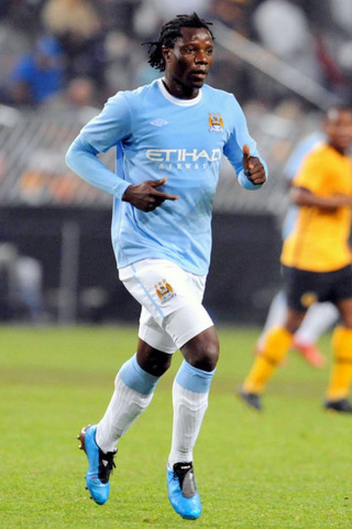 Benjani í leik með Manchester City.