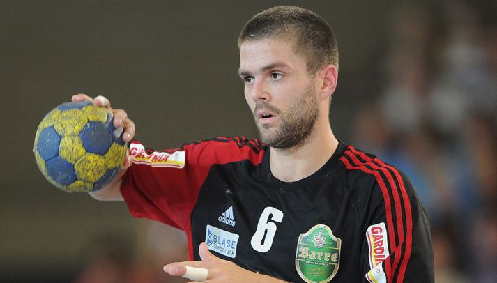 Drago Vukovic í leik með Lübbecke í Þýskalandi.