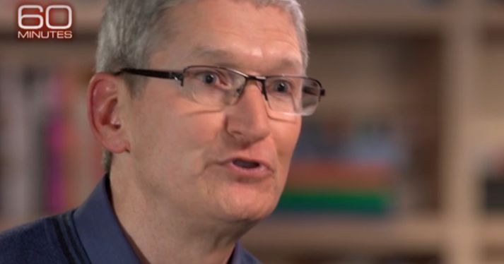 Tim Cook, forstjóri Apple, í 60 minutes.