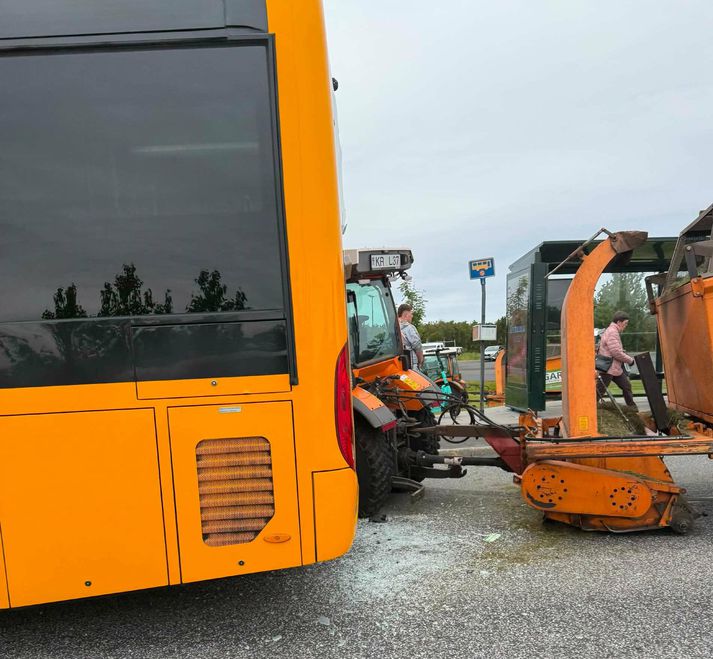 Mynd frá vettvangi.