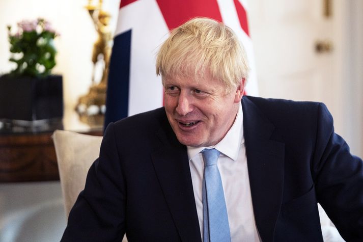 Boris Johnson, forsætisráðherra Bretlands, telur andstæðinga Brexit ganga erinda Evrópusambandsins.