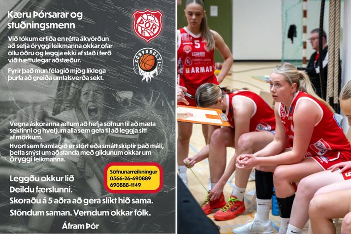 Þórsarar safna fyrir sektinni, líkt og sjá má.