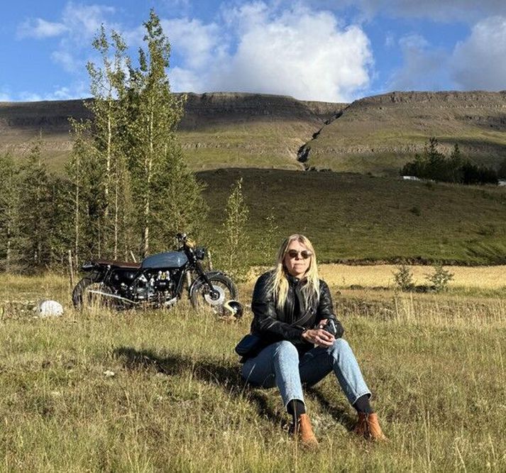 Sunna að njóta á góðum haustdegi. 