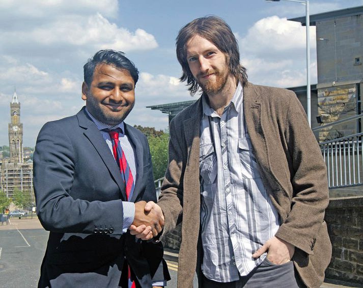 Hér eru þeir félagarnir. Chowdhury til vinstri og Gallon til hægri.