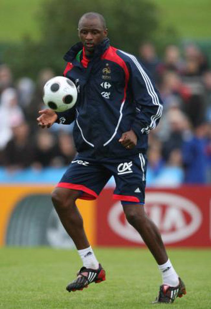 Patrick Vieira á æfingunni í gær.
